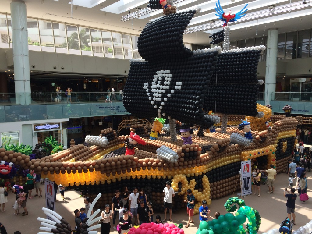 Balloon display in Singapore mall