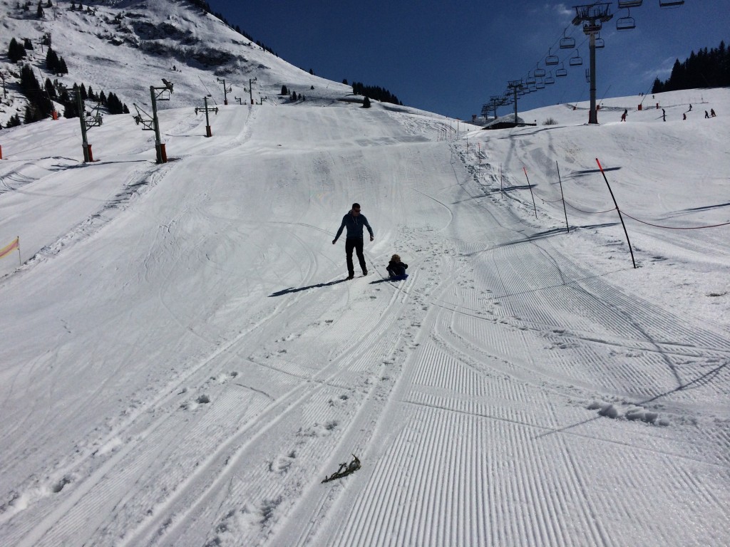 Sledging in Morzine