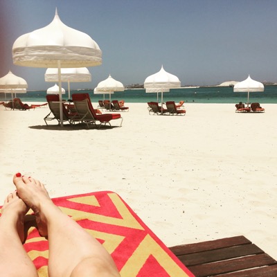 Sunbathing at the One and Only Dubai