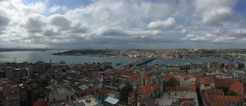 View of the sprawling city of Istanbul from the Galata Tower