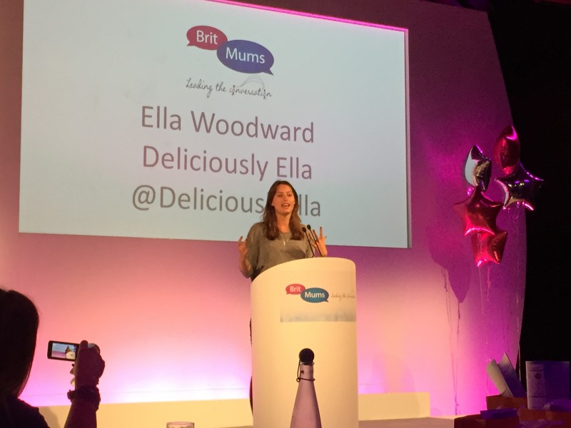 Ella Woodward, Deliciously Ella giving the keynote speech at BritMum's Live