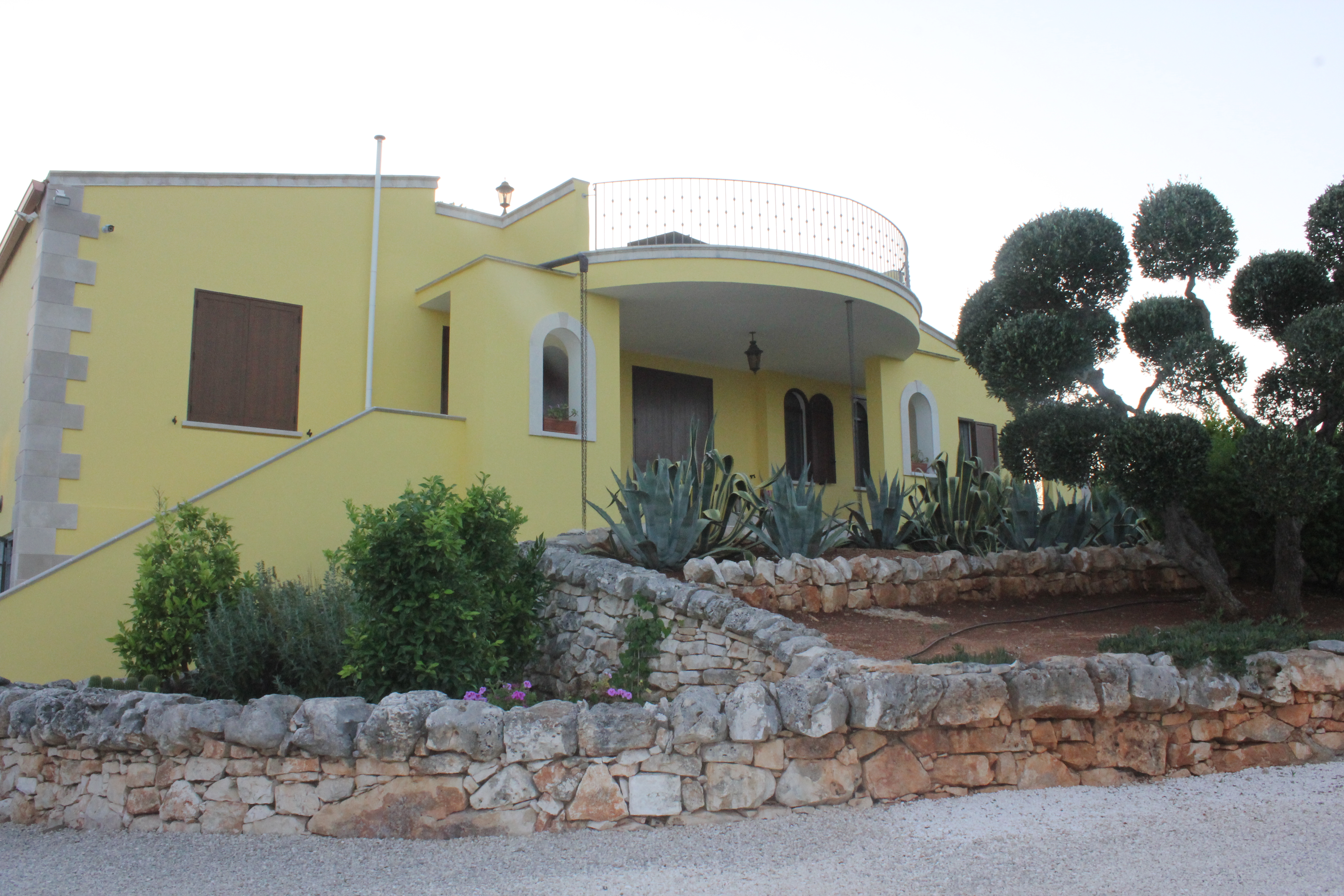 The villa where 19 adults and children stayed in Puglia