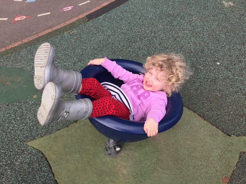 Mrs T having fun at the playground