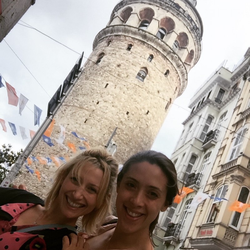 Selfie taking outside Galata Tower