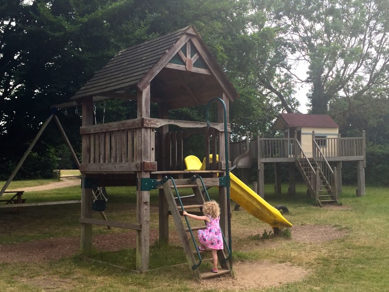 The playground at Crockford Farm, Pick Your Own, Weybridge