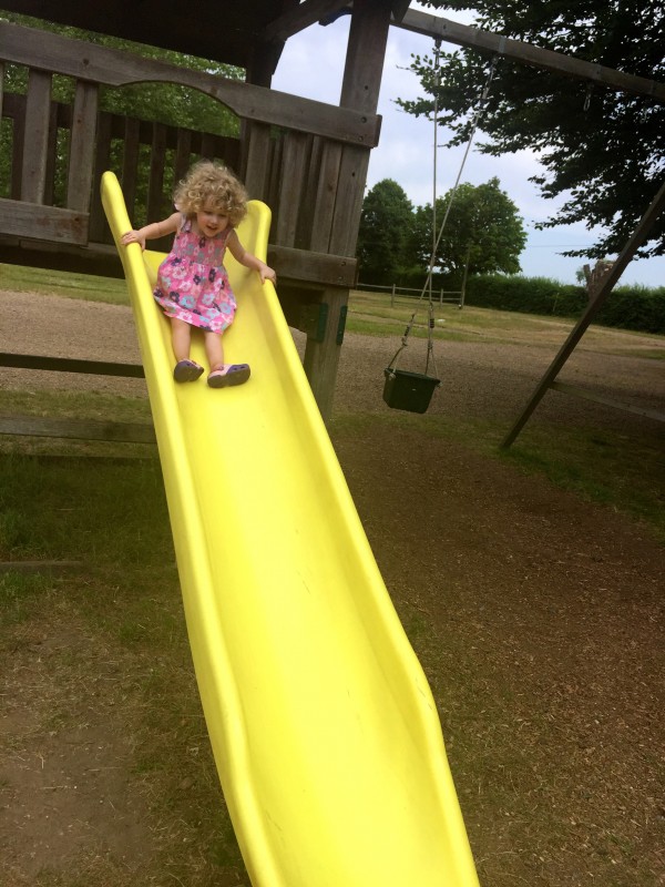 The slide at Crockford Farm, Pick Your Own, Weybridge