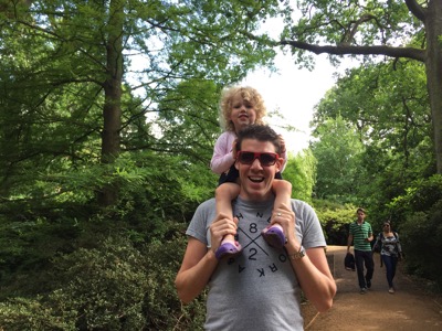 Daddy and Mrs T at Isabella Plantation, Richmond Park, London