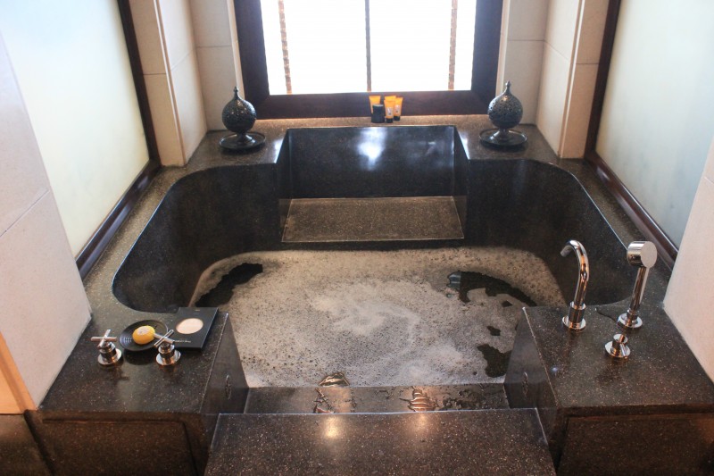 Bath at Living room in a suite at The Chedi, Muscat, Oman