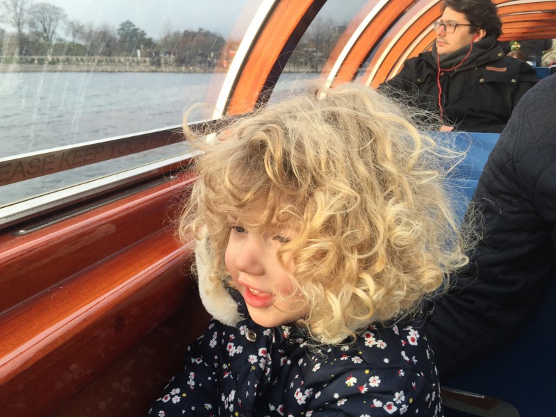 Mrs T on the boat tour in Copenhagen