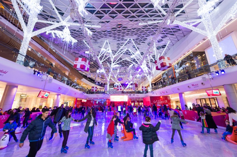 Ice skating at Westfield London