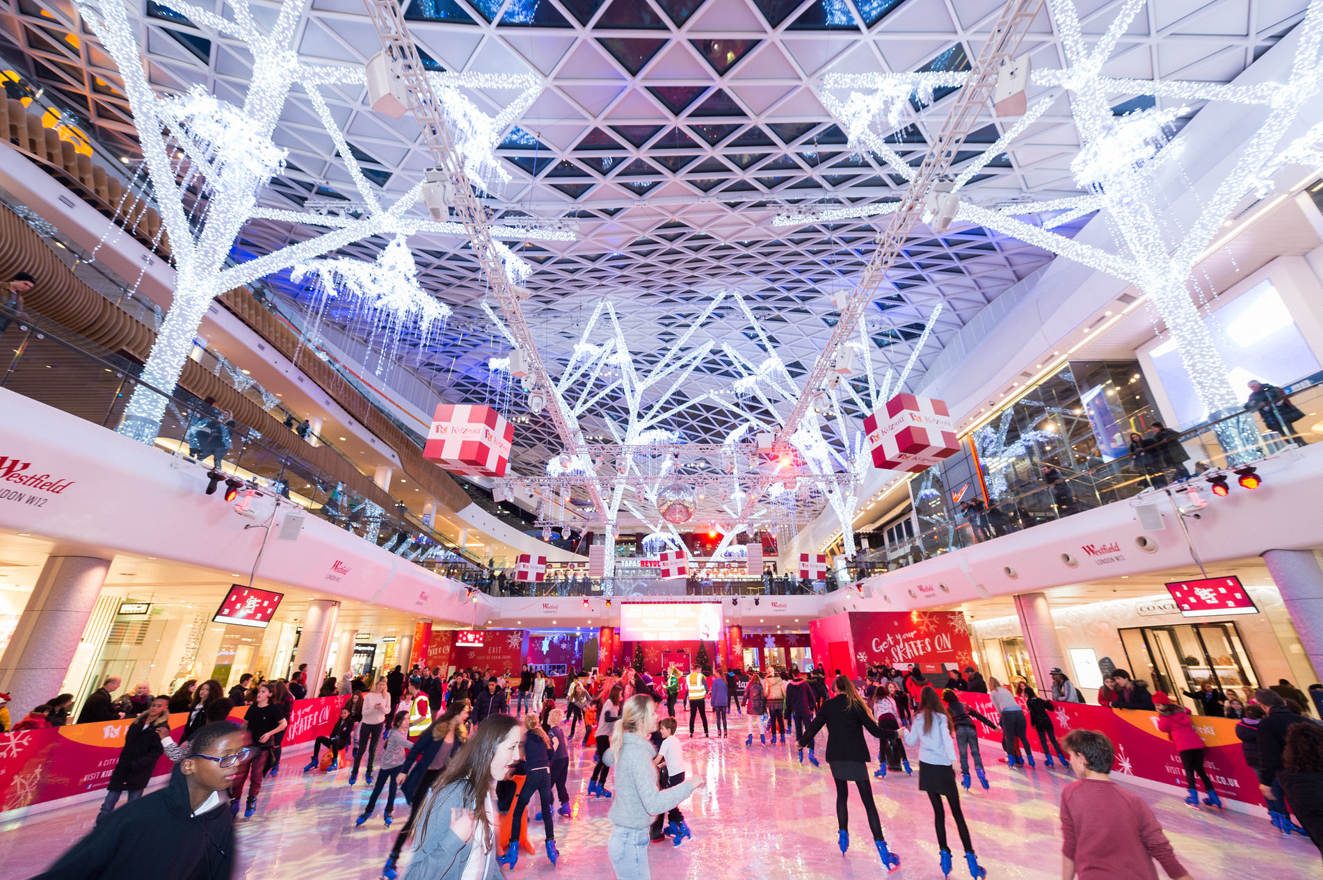 Ice skating at Westfield London