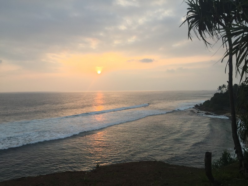 The sun sets in Weligama, Sri Lanka