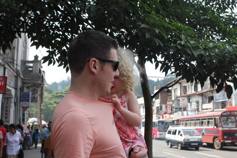 Mrs T and Wander Dad on Dalada Vidiya, Kandy, Sri Lanka