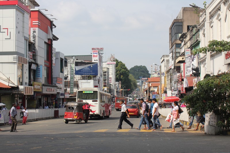 The main street in Sri Lanka