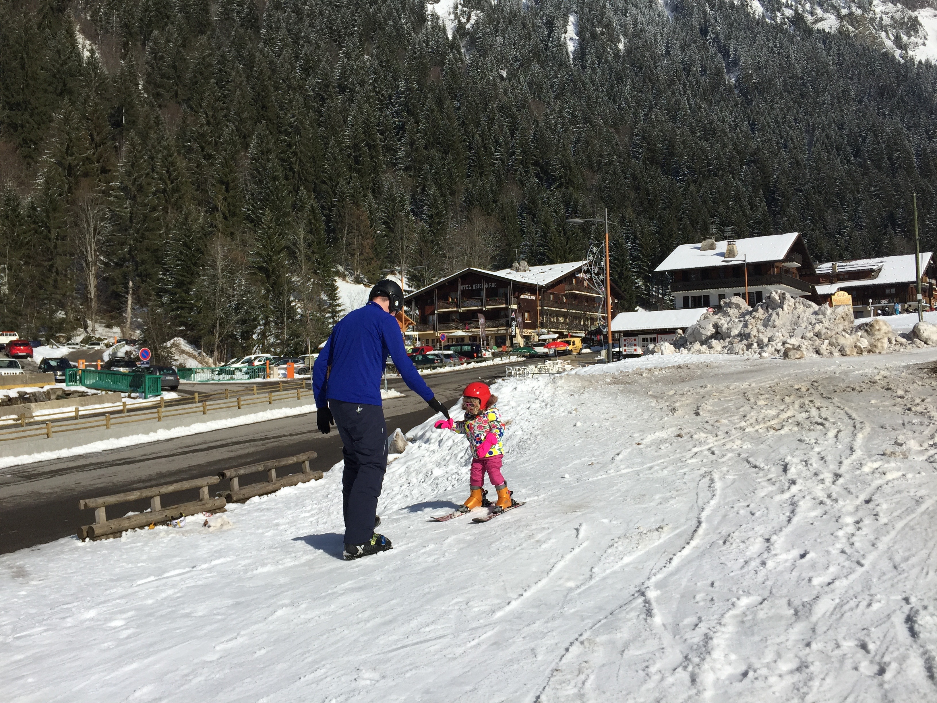 Mrs T skiing in Avoriaz, France