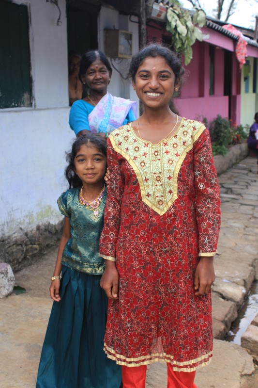 Tamil children dressed up to celebrate Thai Pongal