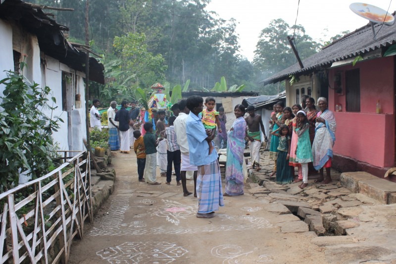 Thai Pongal procession passes through the village