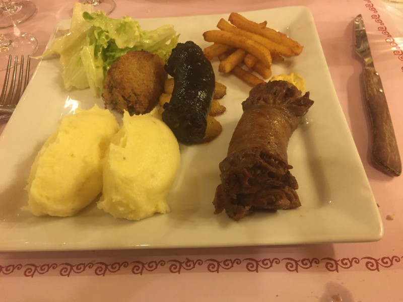 Trio of andouillette in Troyes