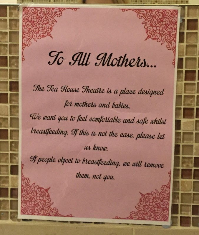 Mums welcome at the Vauxhall Tea House Theatre