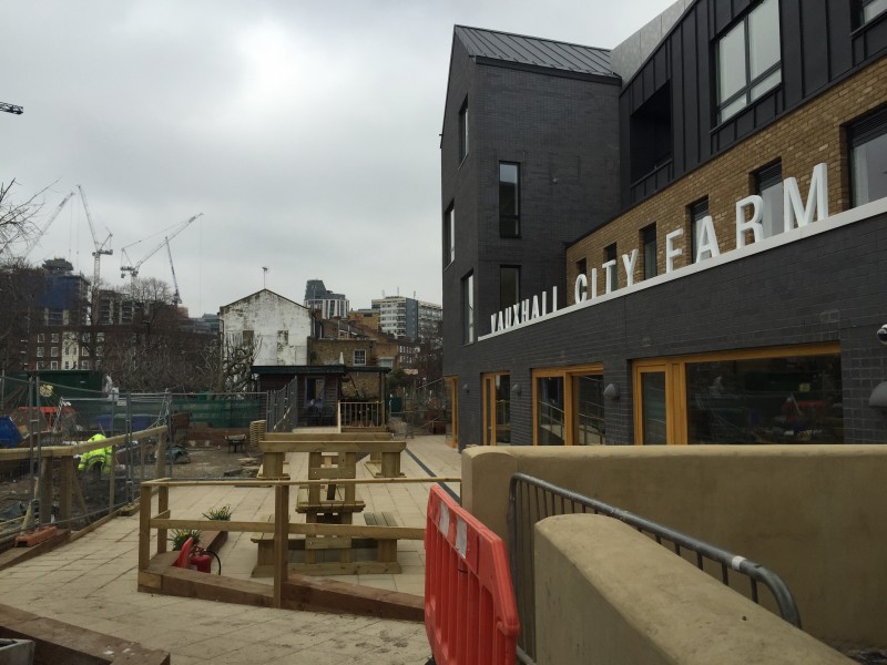 Work is underway for a revamped Vauxhall City Farm