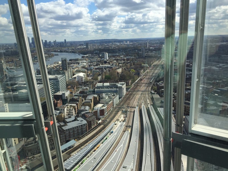 View from the toilets at Hutong, The Shard, London