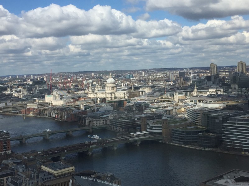 View of St Paul's Cathedral from Hutong at The Shard, London