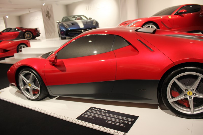 Eric Clapton's custom-made car on display at Ferrari Museum, Maranello