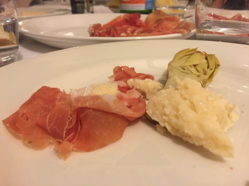 Parma ham and parmesan cheese in Parma