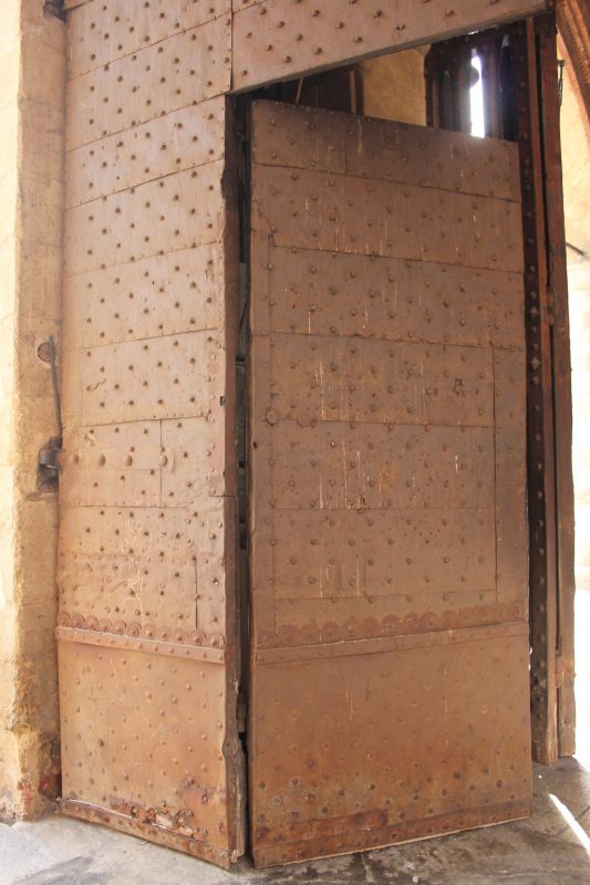 Old looking door in Bologna