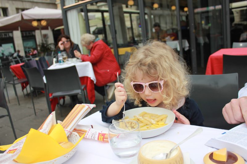 Lunch in Piazza Garibaldi, Parma, Italy