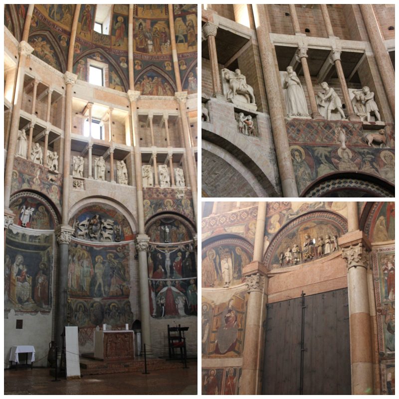 Interior of baptistery of Parma, Italy
