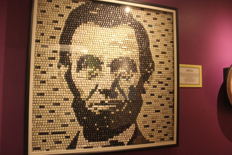Portrait of Abraham Lincoln made out of keyboard letters