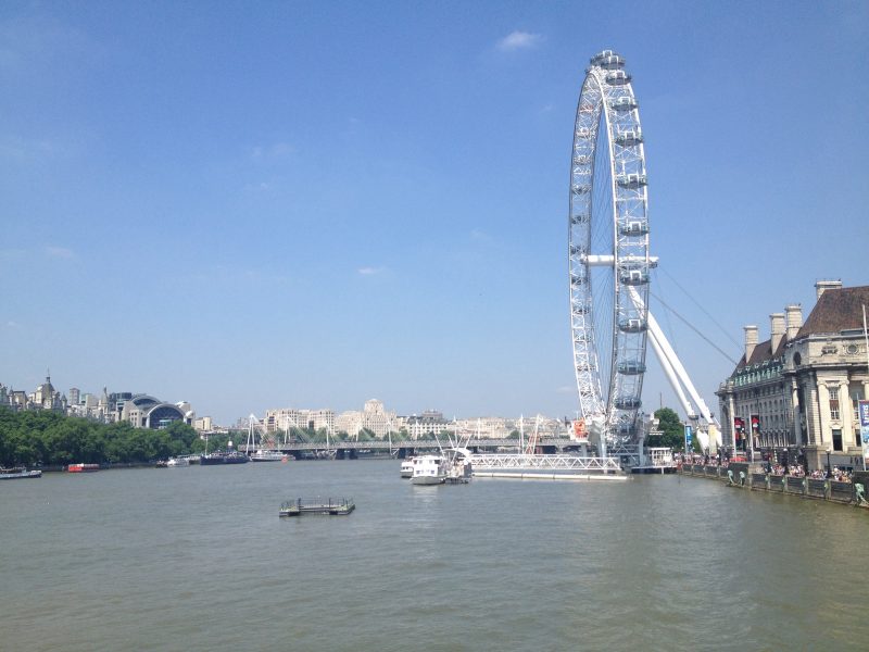 The London Eye and River Thames, Westminster, London
