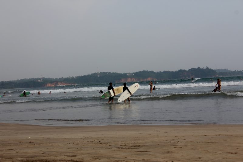Surfers in Sri Lanka