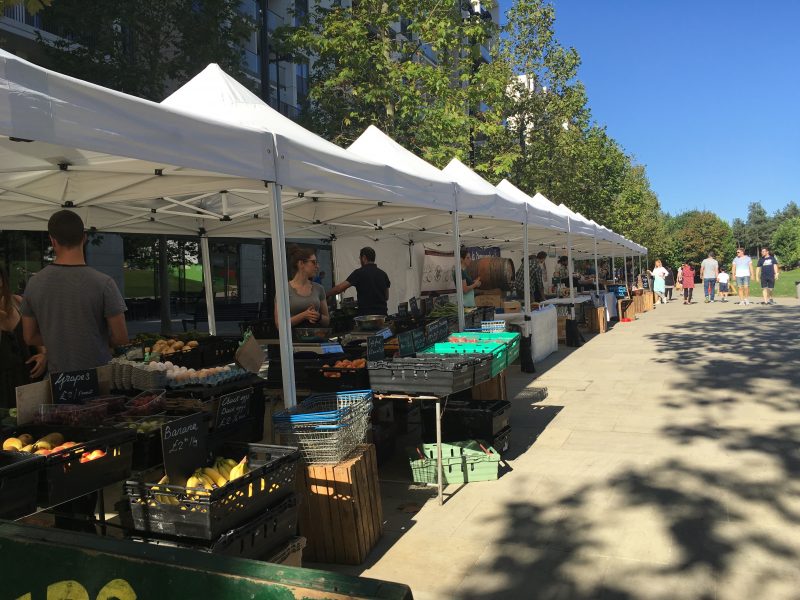 Food stalls in the Olympic Park