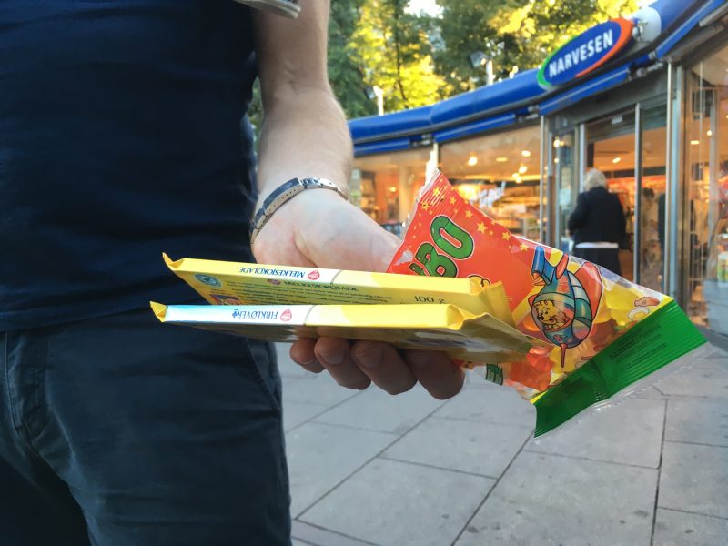 Don't buy treats in Oslo...it can cost you!