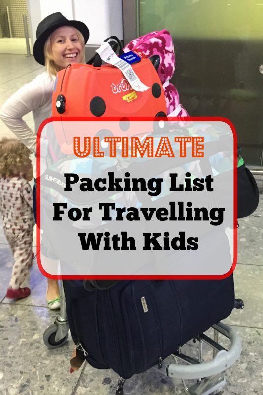 Ultimate packing list for travelling with kids 