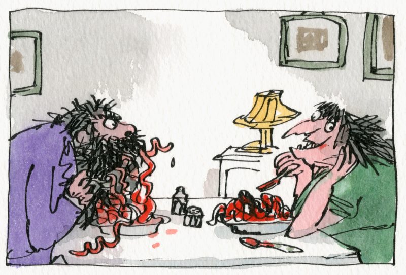 An illustration from Roald Dahl's 'The Twits'. Image courtesy of House of Illustration. Illustration © Quentin Blake