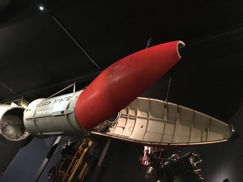 Rocket in the Exploring Space section at the Science Museum