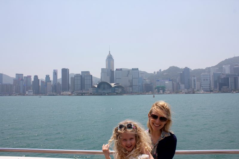 Mrs T and I on Tsim Sha Tsui Promenade, Hong Kong