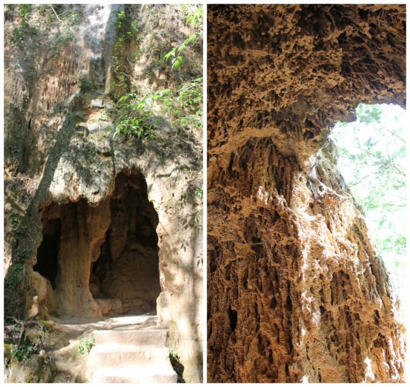 Caves in Piedra Monastery Gardens, Aragon, Spain