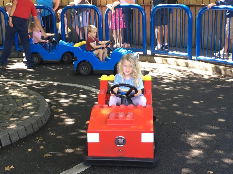 Mrs T at Legoland driving school