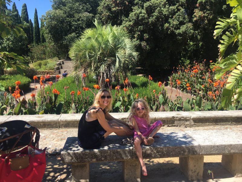 Wander Mum at the Botanical Gardens, Montpellier