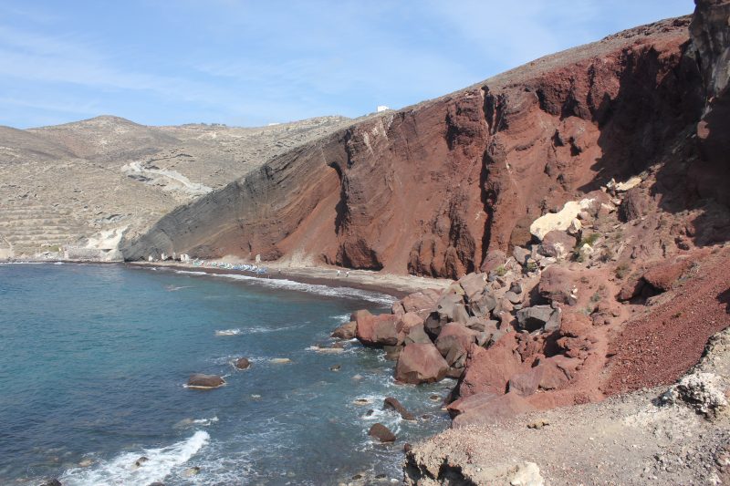 The red beach, Akrotiri, Santorini, greece