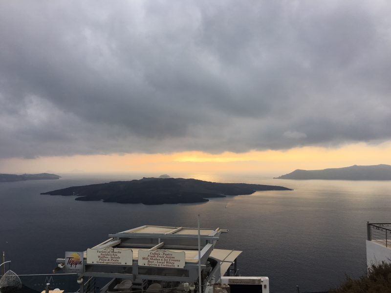 View of the Santorini caldera from Fira