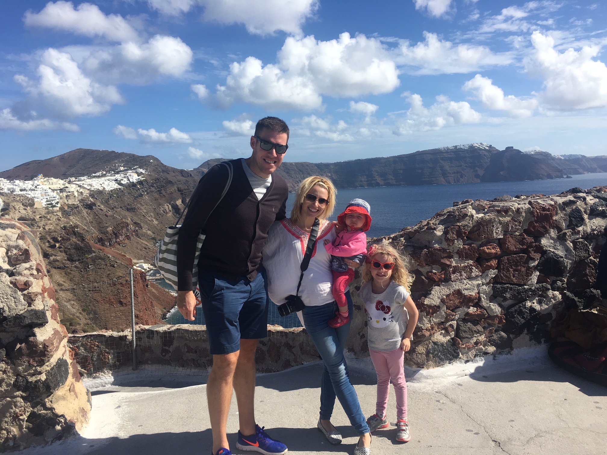 Family holiday in Santorini, Oia