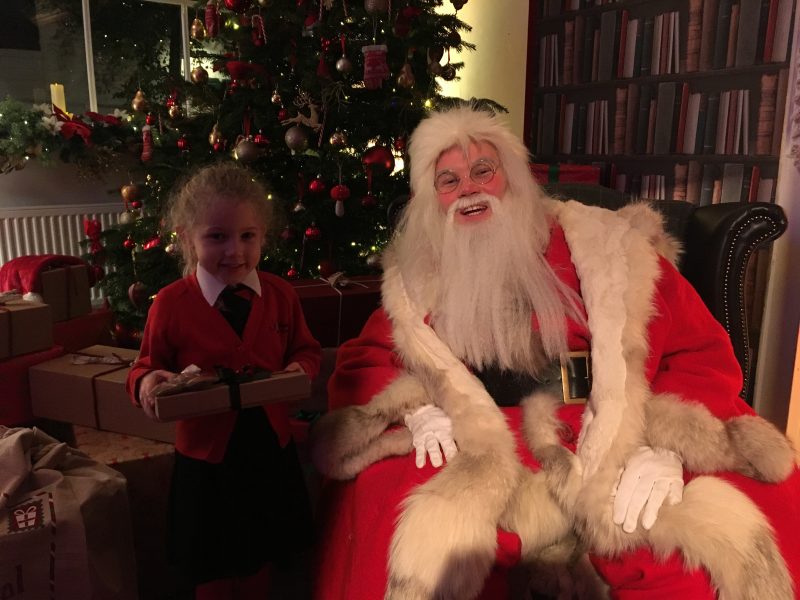 Meeting Father Christmas in residence, London