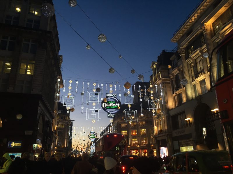 Christmas lights on Oxford Street, London