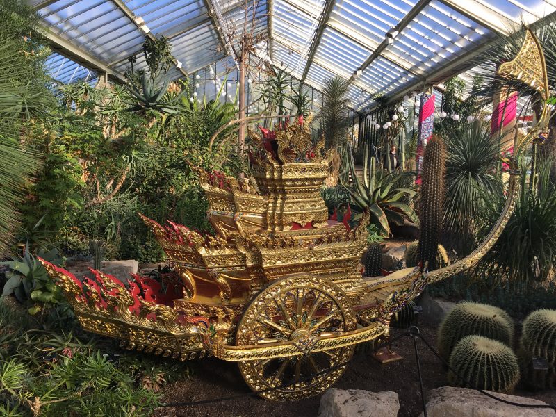 Thai golden carriage, Kew Gardens, Orchid festival