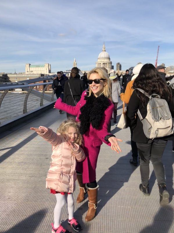 Wander Mum and Mrs T on Millennium Bridge, London